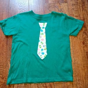 Easter Egg Neck Tie 🐇 Tee Green Boy Sz 4/5